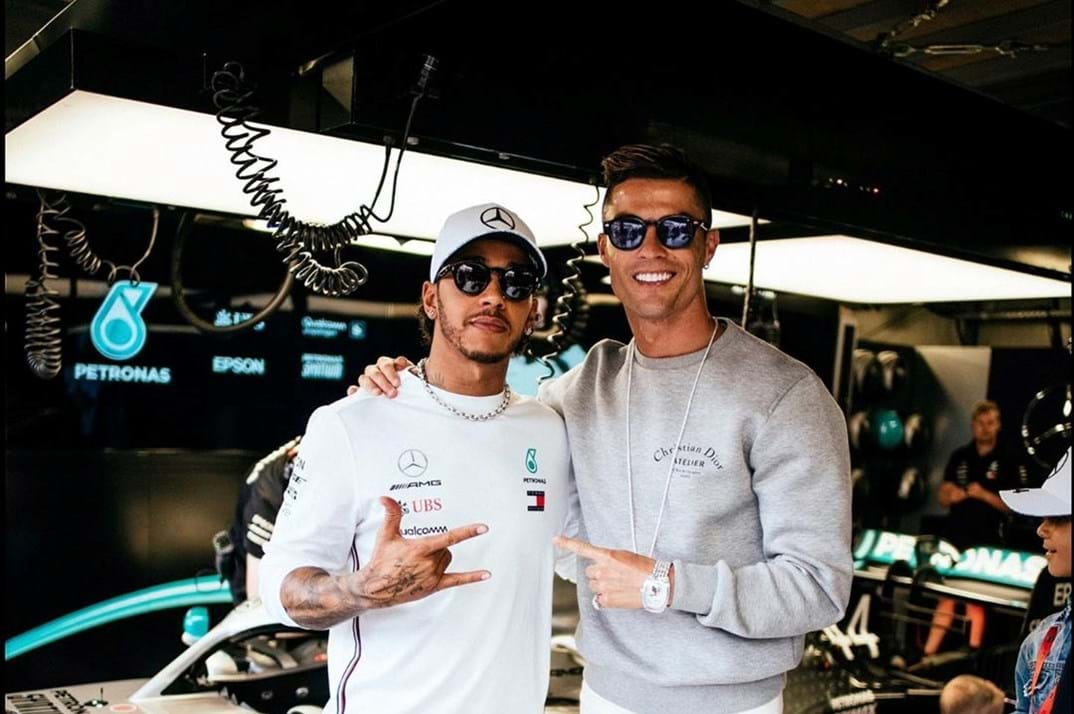 Ronaldo Brilha Ao Lado De Lewis Hamilton Em Monte Carlo A Ferver Vidas