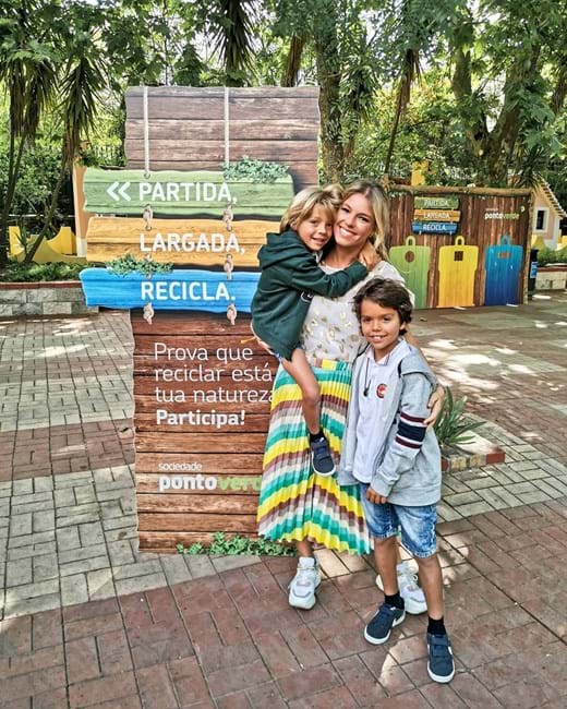 Pimpinha Jardim com os filhos: Raúl e Francisco