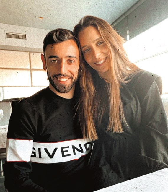 Bruno Fernandes e a mulher