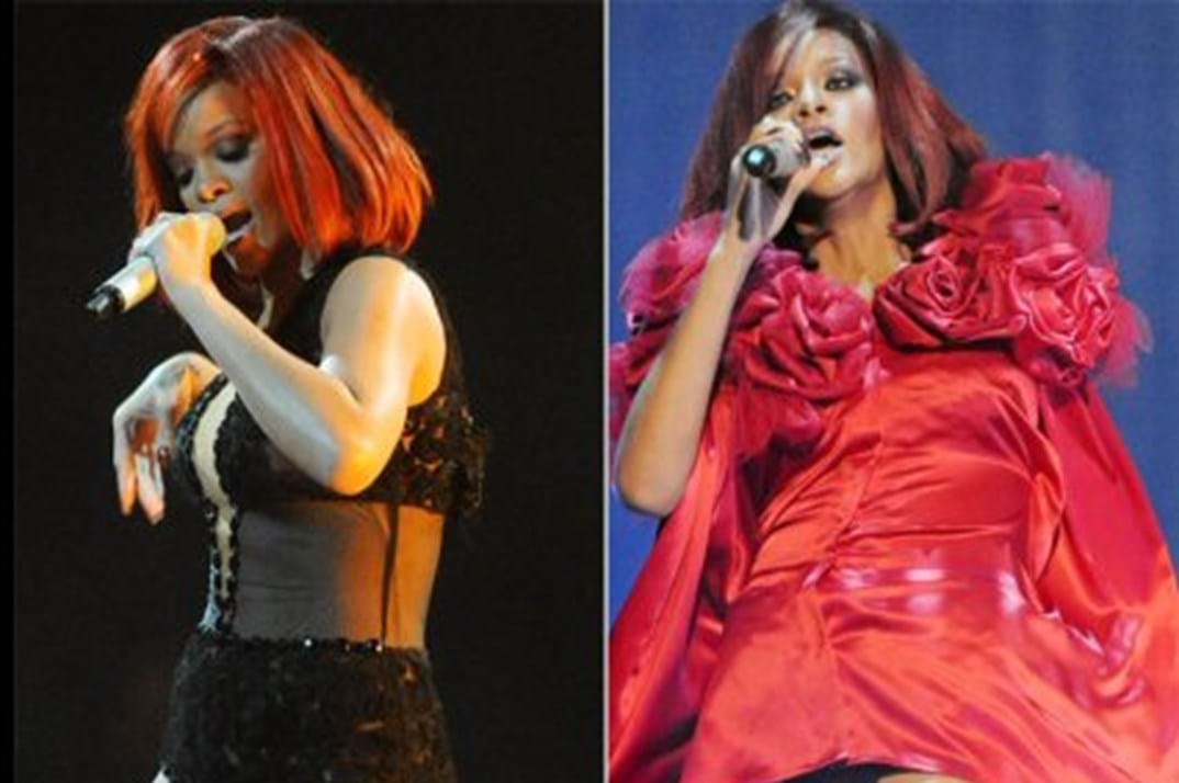 A cantora dos Barbados, que apresentou e também actuou no evento, trocou de roupa várias vezes, fazendo justiça à sensualidade pela qual é conhecida