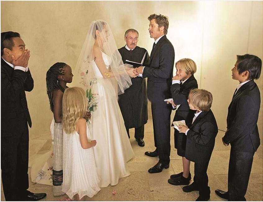 As fotos do casamento de Angelina e Brad Pitt