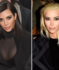 Kim Kardashian em versão loira