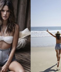 Alessandra Ambrosio sedutora na praia