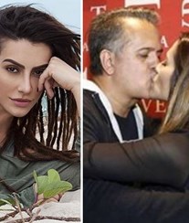 Cléo Pires beija padrasto na boca