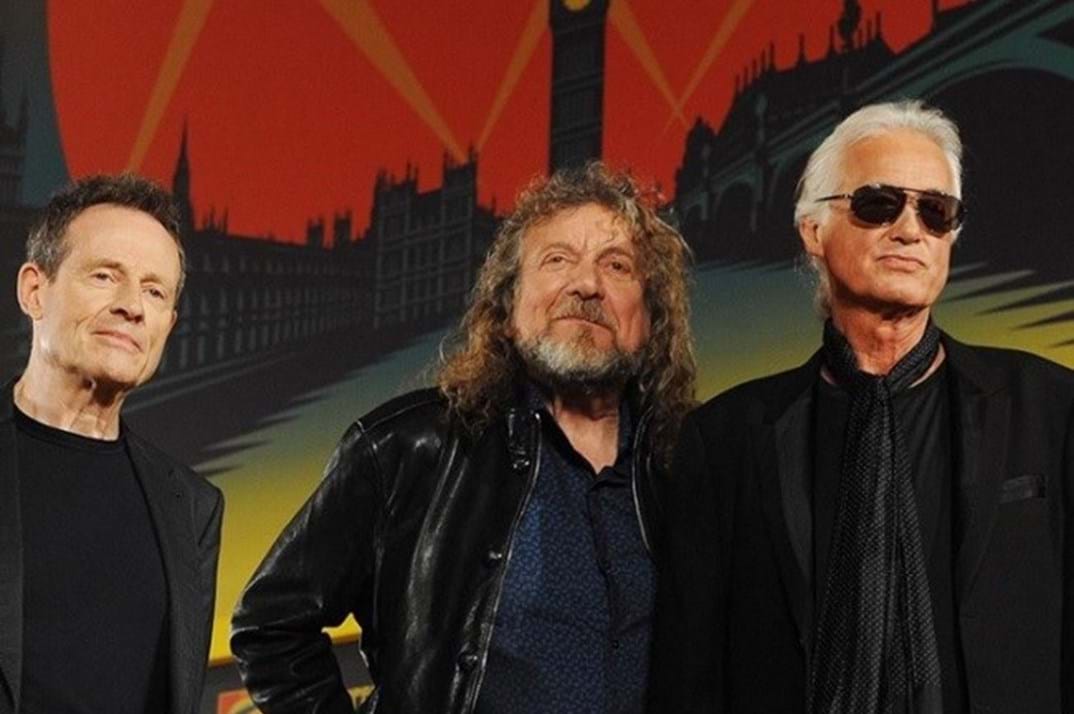 John Paul Jones, Robert Plant e Jimmy Page dos Led Zeppelin