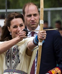Kate e William divertidos no Butão