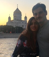Iker Casillas e Sara Carbonero apaixonados em Moscovo 