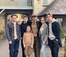 David Beckham com Victoria Beckham e os filhos