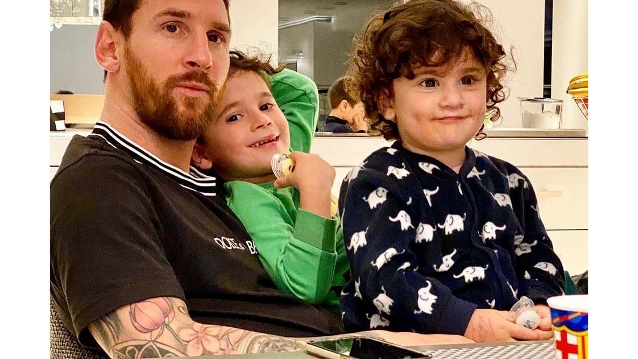 Filho mais novo de Messi tenta repetir treino do pai; assista