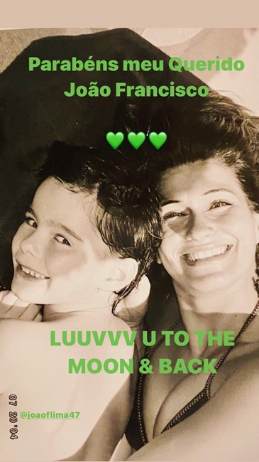 Liliana Campos e o afilhado, João Lima