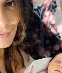 Andreia Rodrigues mostra o rosto da filha pela primeira vez