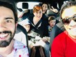 Maria João Abreu com a nora, filho e netos