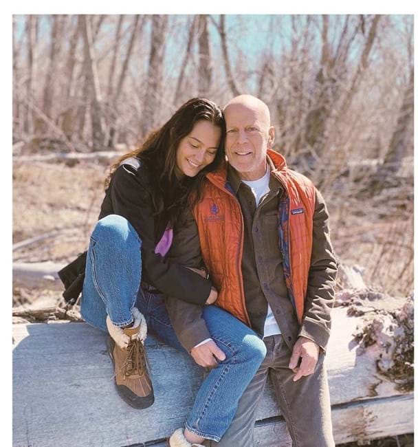 Bruce Willis e a mulher, na primeira fotografia após a revelação da doença do ator