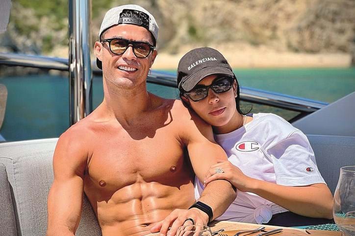 Jogador português com a namorada, Georgina Rodriguez 