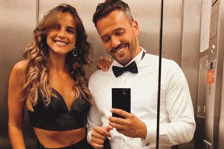 Sara Matos e Pedro Teixeira a caminho do jantar 