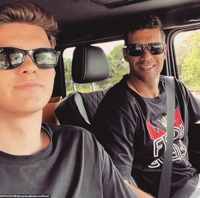 Michael Ballack e filho