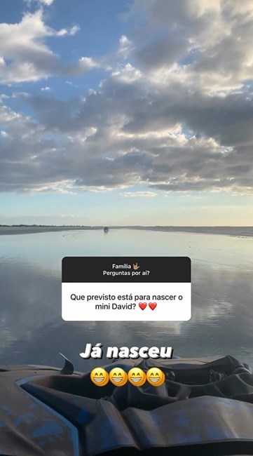 David Carreira anunciou nascimento do primeiro filho no Instagram