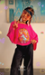 Diana, a filha mais velha de Carolina Patrocínio, vestiu-se de Hippie
