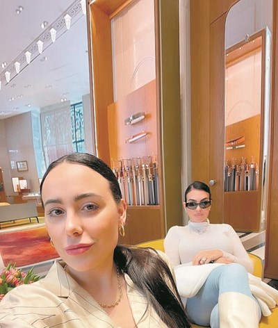 Georgina Rodríguez às compras com a irmã Ivana