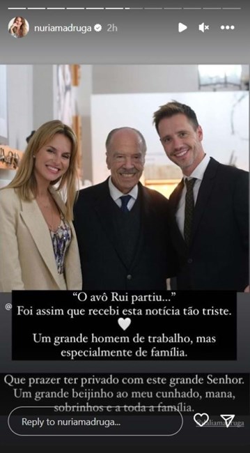 Núria Madruga presta homenagem a Rui Nabeiro