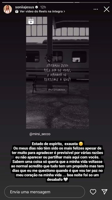 O desabafo de Sónia de Jesus