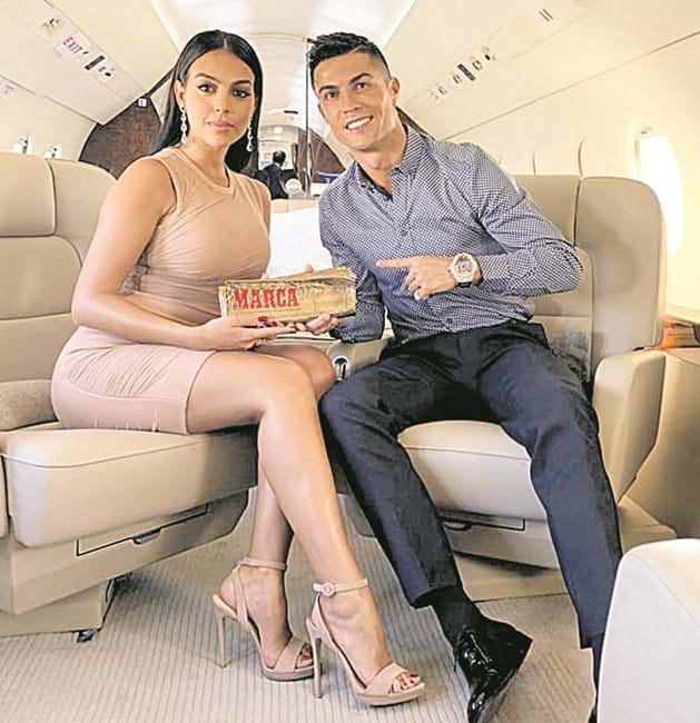 Georgina, Ronaldo, avião