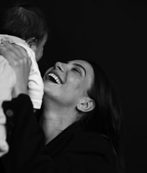Carolina Carvalho levou o filho Lucas para as gravações