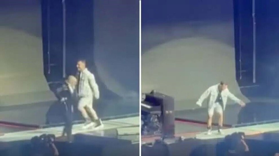 Melão caiu no palco