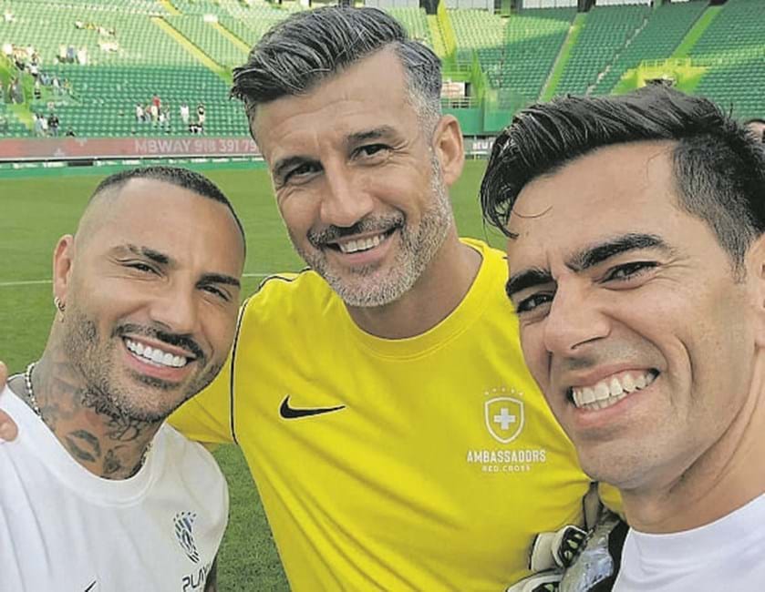 Ricardo Quaresma, futebolista, Nélson Pereira, ex-jogador de futebol, e Pedro Fernandes, apresentador 
