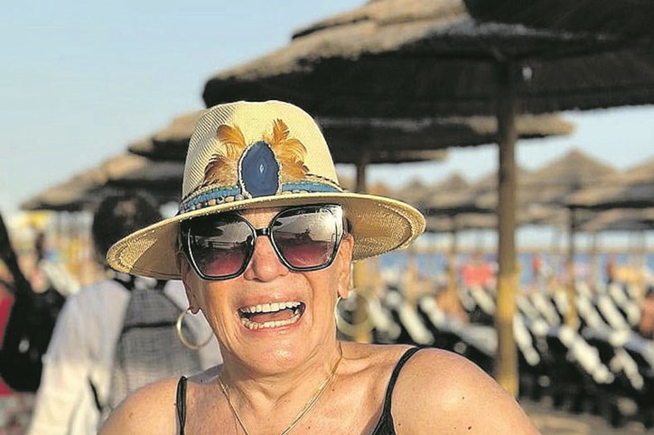 A atriz quando esteve de férias no Algarve